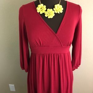 Gap Red Faix Wrap Dress Size M